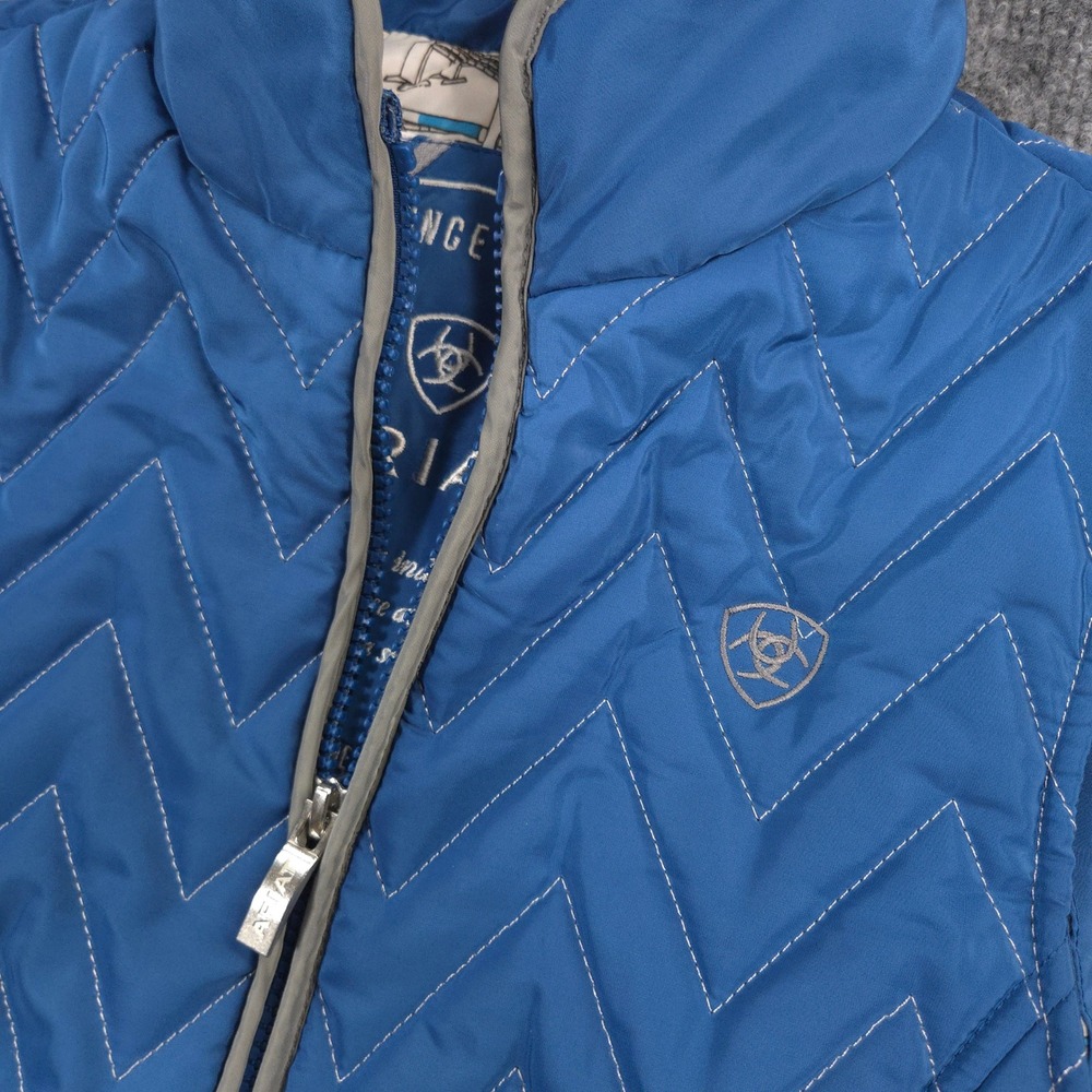 Ariat Ashley Vest Womens XS Blue Quilted Insulated Lined Equestrian Outdoor - Picture 3 of 13